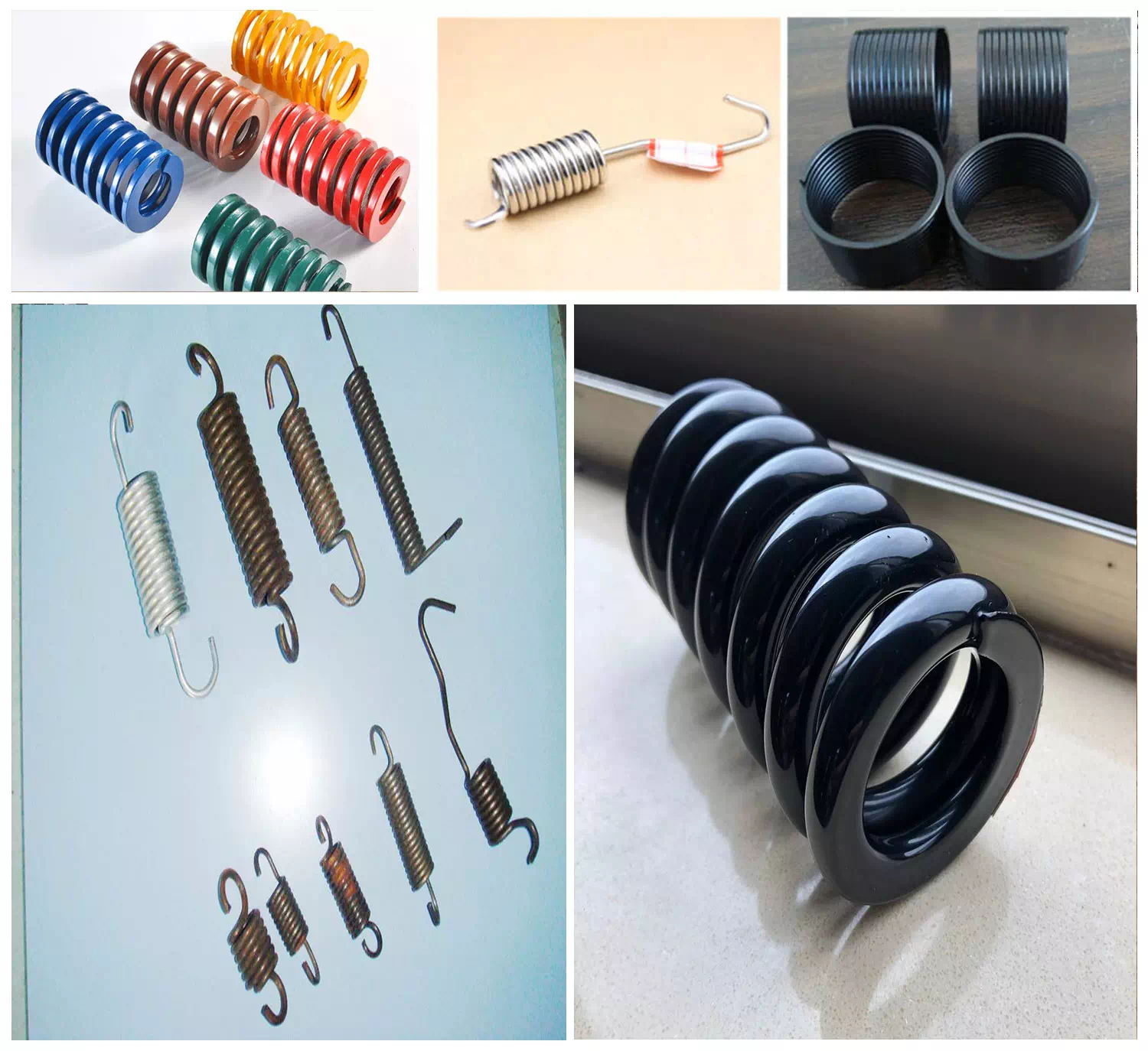 What metals can coil springs be made of