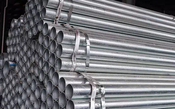 The use of galvanized steel pipes